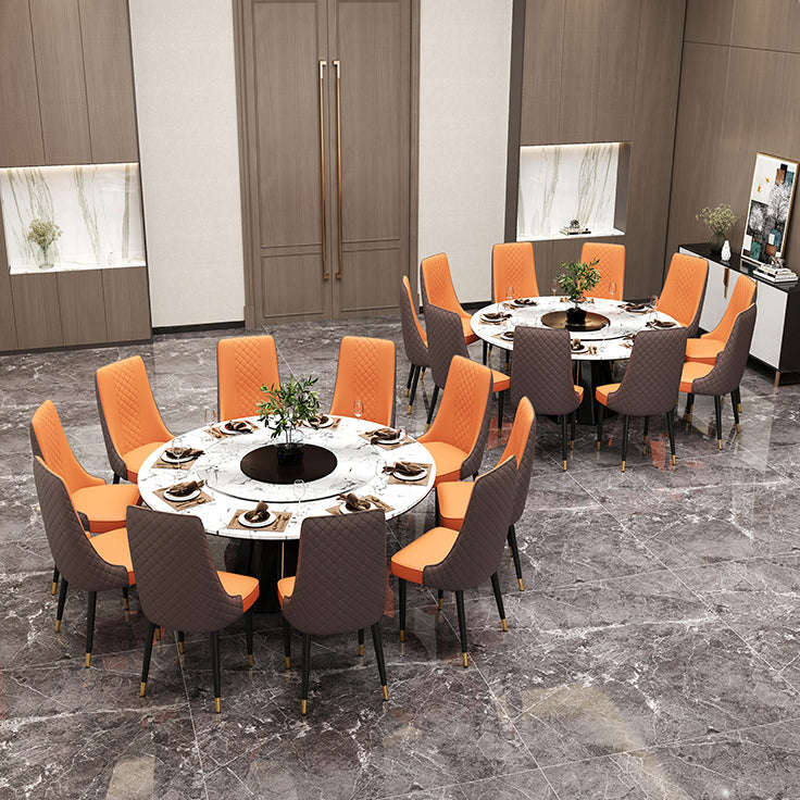 Silla lateral de comedor de tela silla sin brazo moderna para uso de la cocina