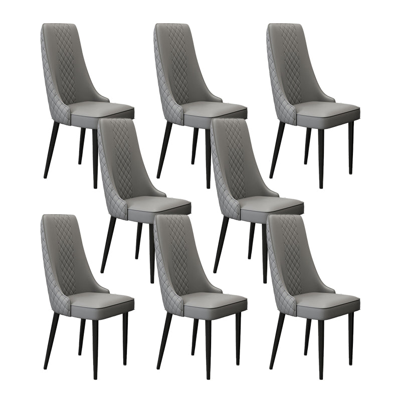 Silla lateral de comedor de tela silla sin brazo moderna para uso de la cocina