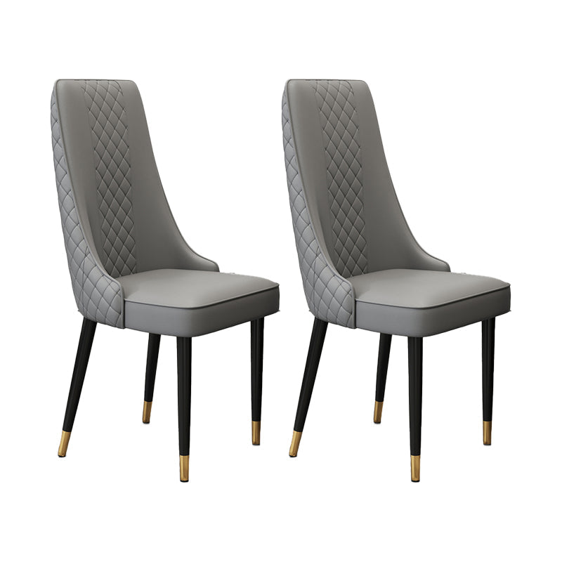 Silla lateral de comedor de tela silla sin brazo moderna para uso de la cocina