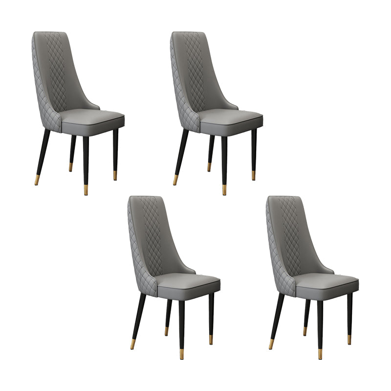 Silla lateral de comedor de tela silla sin brazo moderna para uso de la cocina