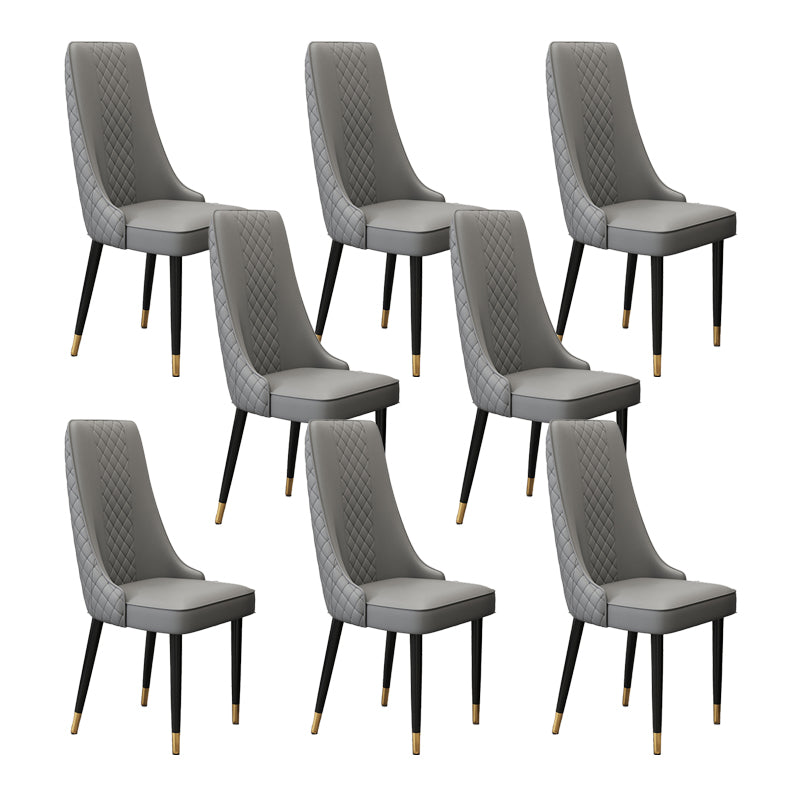 Silla lateral de comedor de tela silla sin brazo moderna para uso de la cocina