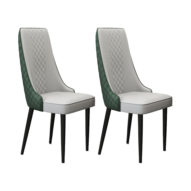 Silla lateral de comedor de tela silla sin brazo moderna para uso de la cocina