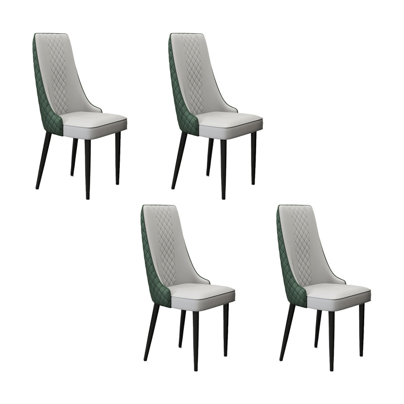 Silla lateral de comedor de tela silla sin brazo moderna para uso de la cocina