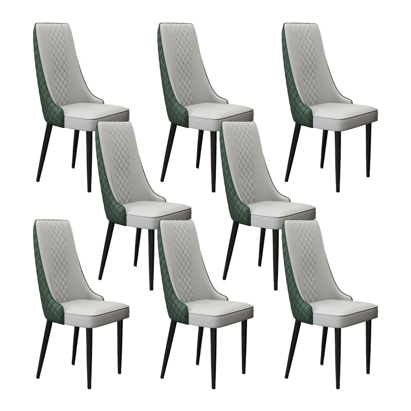 Silla lateral de comedor de tela silla sin brazo moderna para uso de la cocina