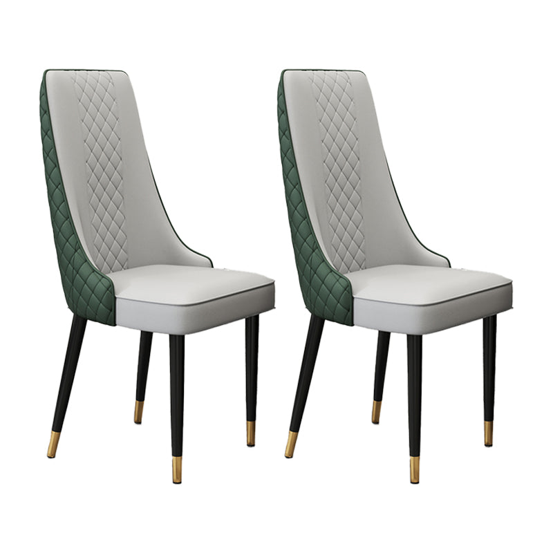 Silla lateral de comedor de tela silla sin brazo moderna para uso de la cocina