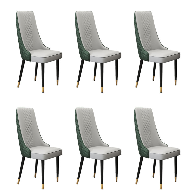 Silla lateral de comedor de tela silla sin brazo moderna para uso de la cocina