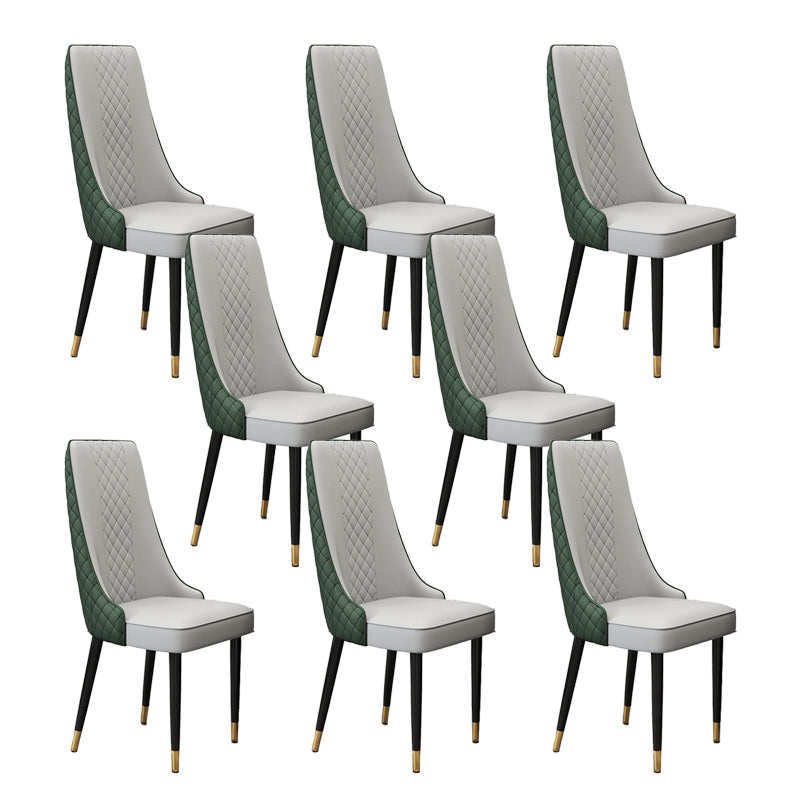 Silla lateral de comedor de tela silla sin brazo moderna para uso de la cocina