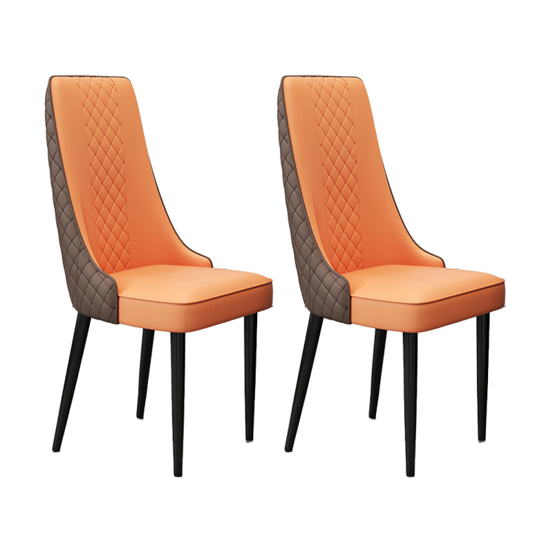 Silla lateral de comedor de tela silla sin brazo moderna para uso de la cocina