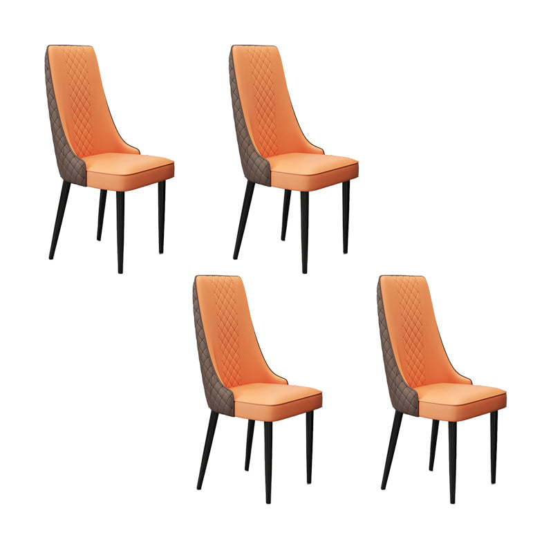 Silla lateral de comedor de tela silla sin brazo moderna para uso de la cocina