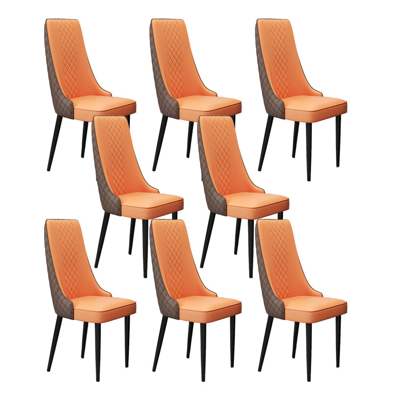 Silla lateral de comedor de tela silla sin brazo moderna para uso de la cocina