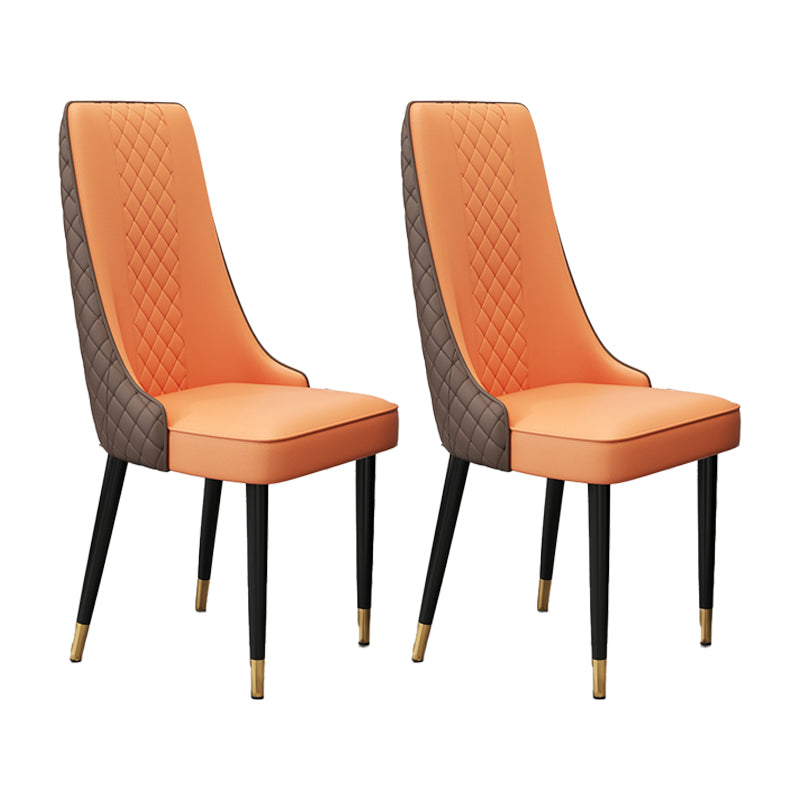 Silla lateral de comedor de tela silla sin brazo moderna para uso de la cocina