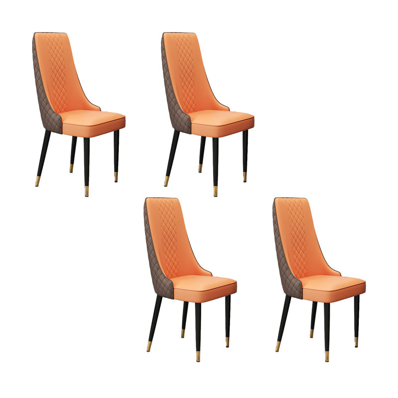 Silla lateral de comedor de tela silla sin brazo moderna para uso de la cocina