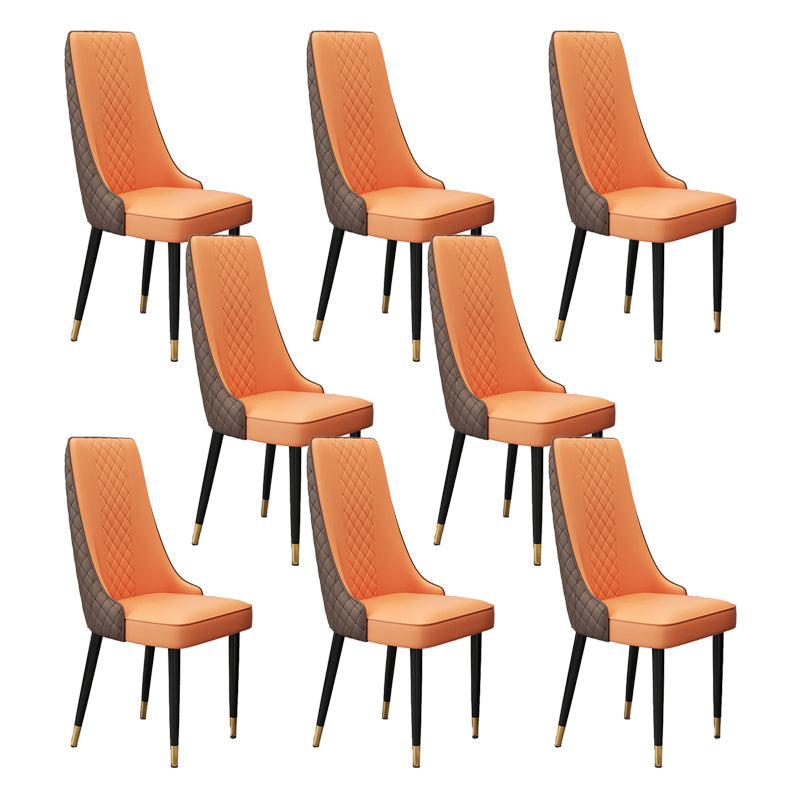 Silla lateral de comedor de tela silla sin brazo moderna para uso de la cocina