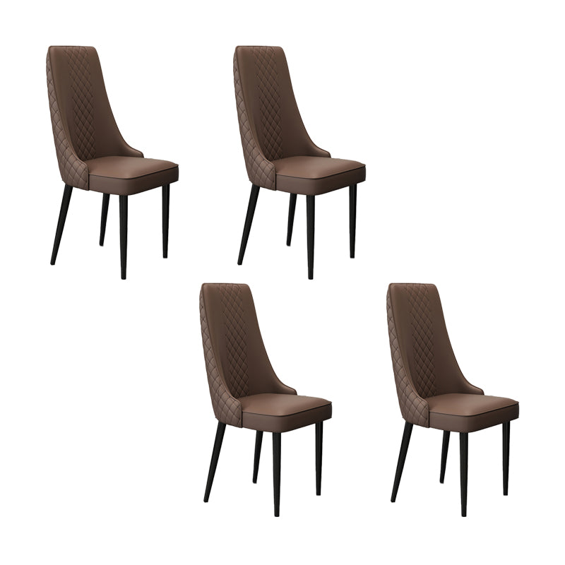 Silla lateral de comedor de tela silla sin brazo moderna para uso de la cocina