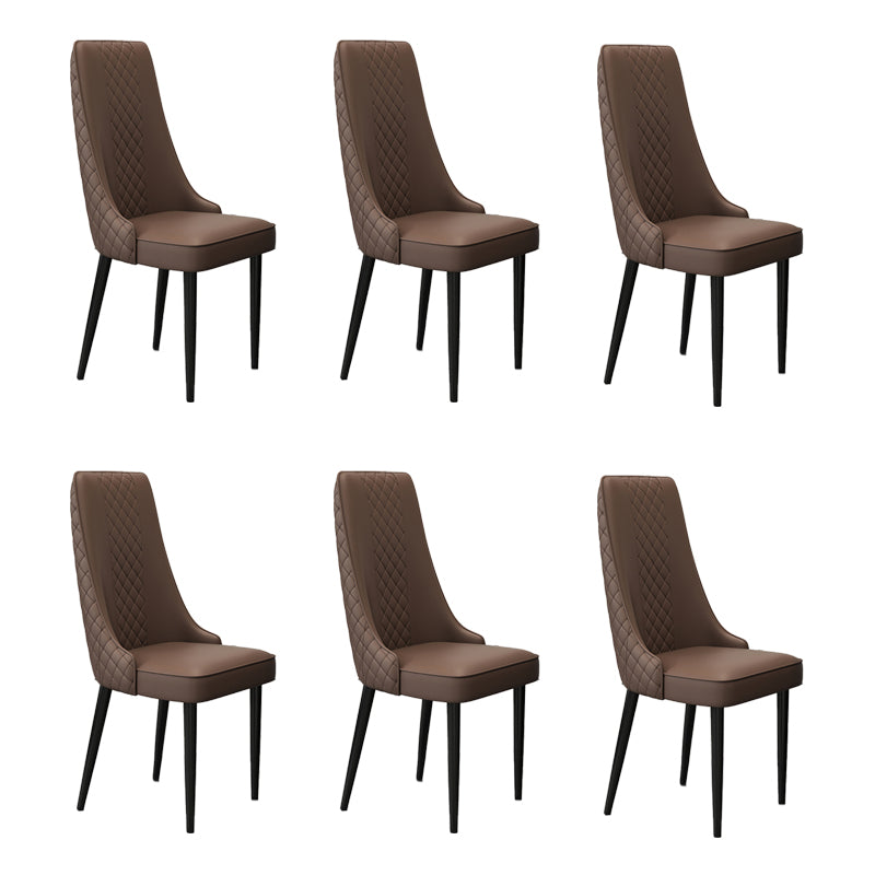 Silla lateral de comedor de tela silla sin brazo moderna para uso de la cocina