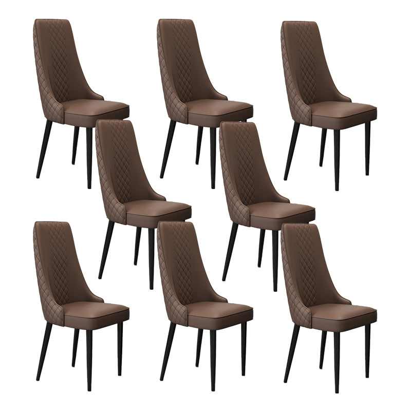 Silla lateral de comedor de tela silla sin brazo moderna para uso de la cocina