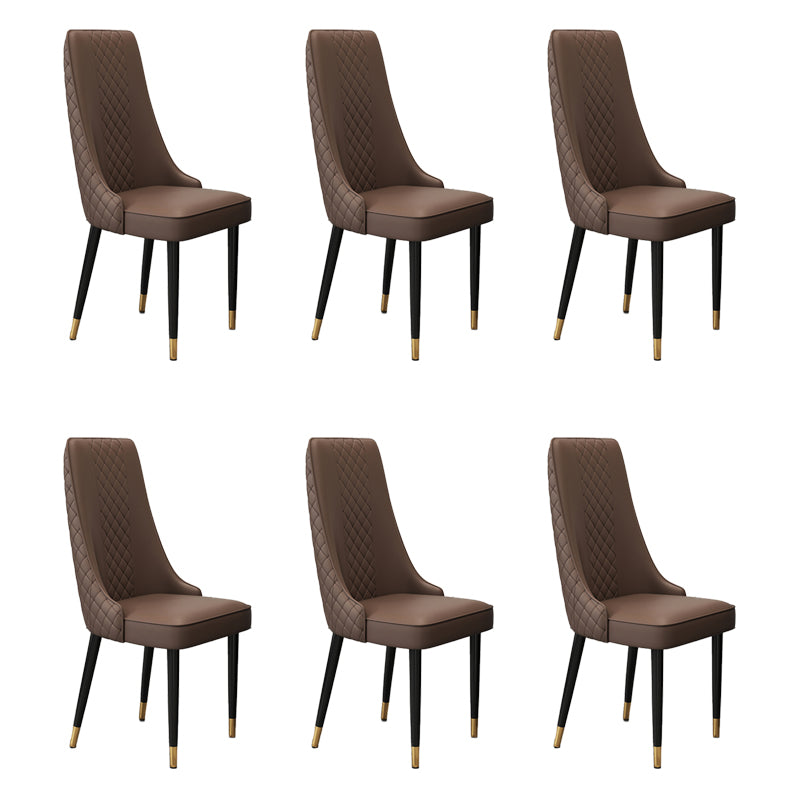 Silla lateral de comedor de tela silla sin brazo moderna para uso de la cocina