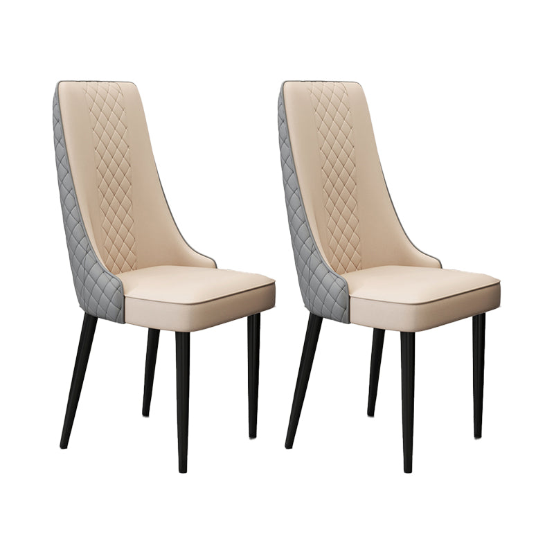 Silla lateral de comedor de tela silla sin brazo moderna para uso de la cocina