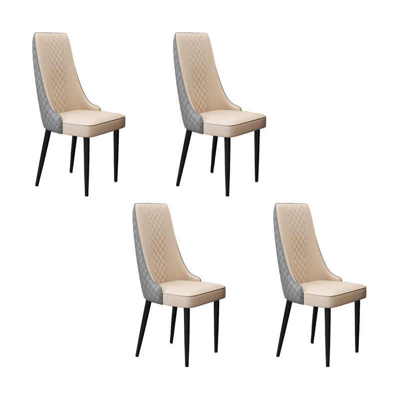 Silla lateral de comedor de tela silla sin brazo moderna para uso de la cocina