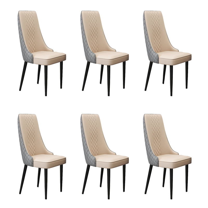 Silla lateral de comedor de tela silla sin brazo moderna para uso de la cocina