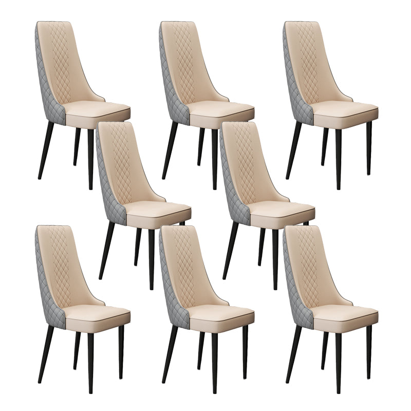 Silla lateral de comedor de tela silla sin brazo moderna para uso de la cocina