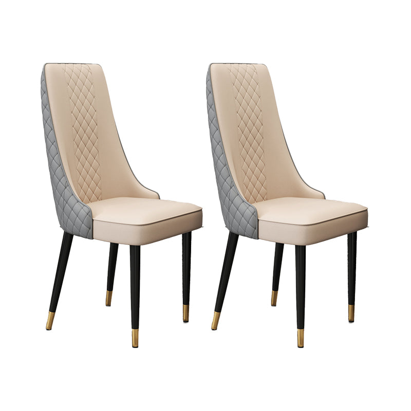 Silla lateral de comedor de tela silla sin brazo moderna para uso de la cocina