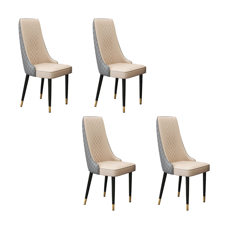 Silla lateral de comedor de tela silla sin brazo moderna para uso de la cocina