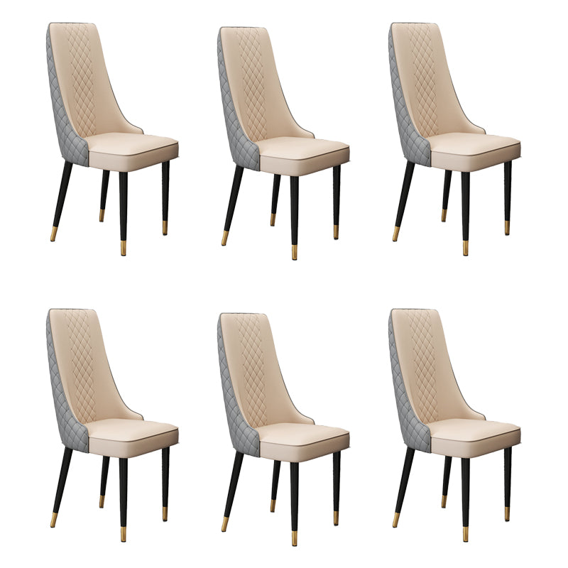 Silla lateral de comedor de tela silla sin brazo moderna para uso de la cocina