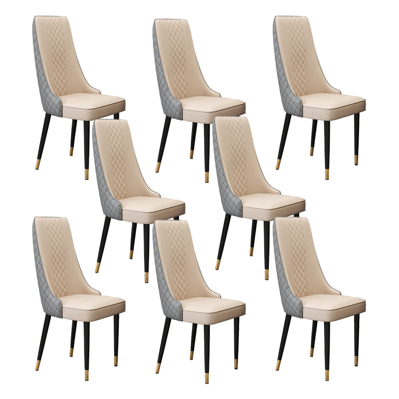 Silla lateral de comedor de tela silla sin brazo moderna para uso de la cocina