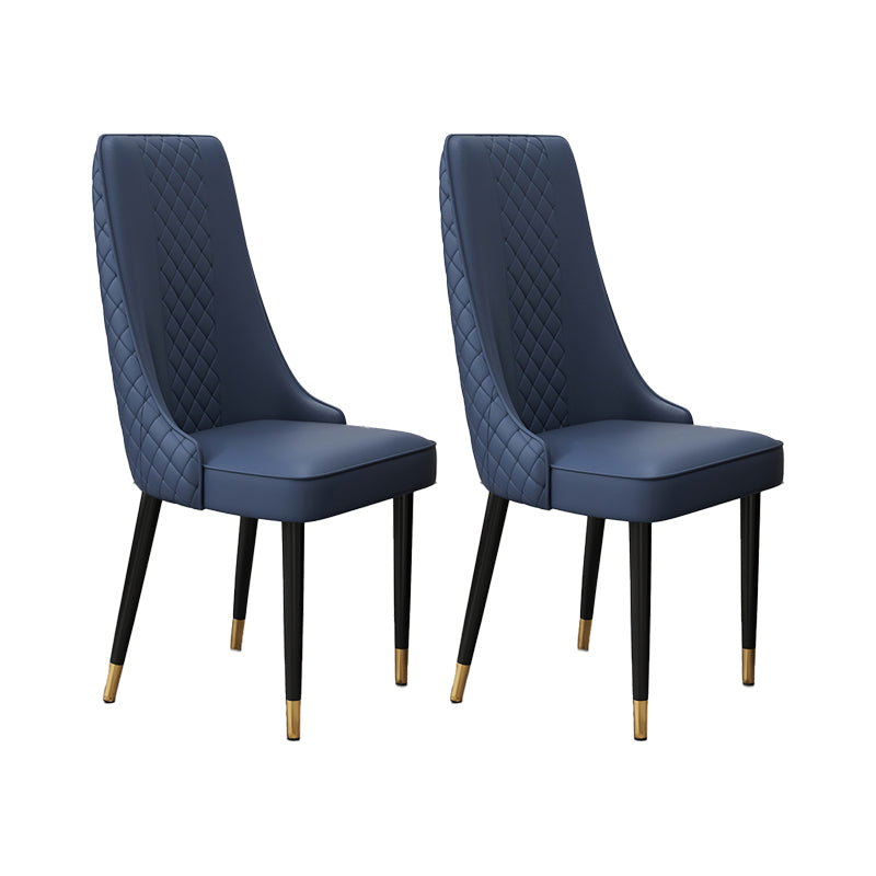 Silla lateral de comedor de tela silla sin brazo moderna para uso de la cocina