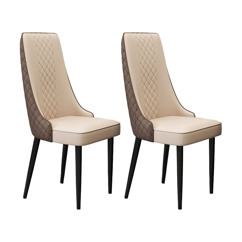 Silla lateral de comedor de tela silla sin brazo moderna para uso de la cocina