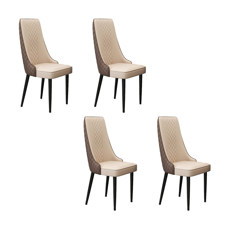 Silla lateral de comedor de tela silla sin brazo moderna para uso de la cocina