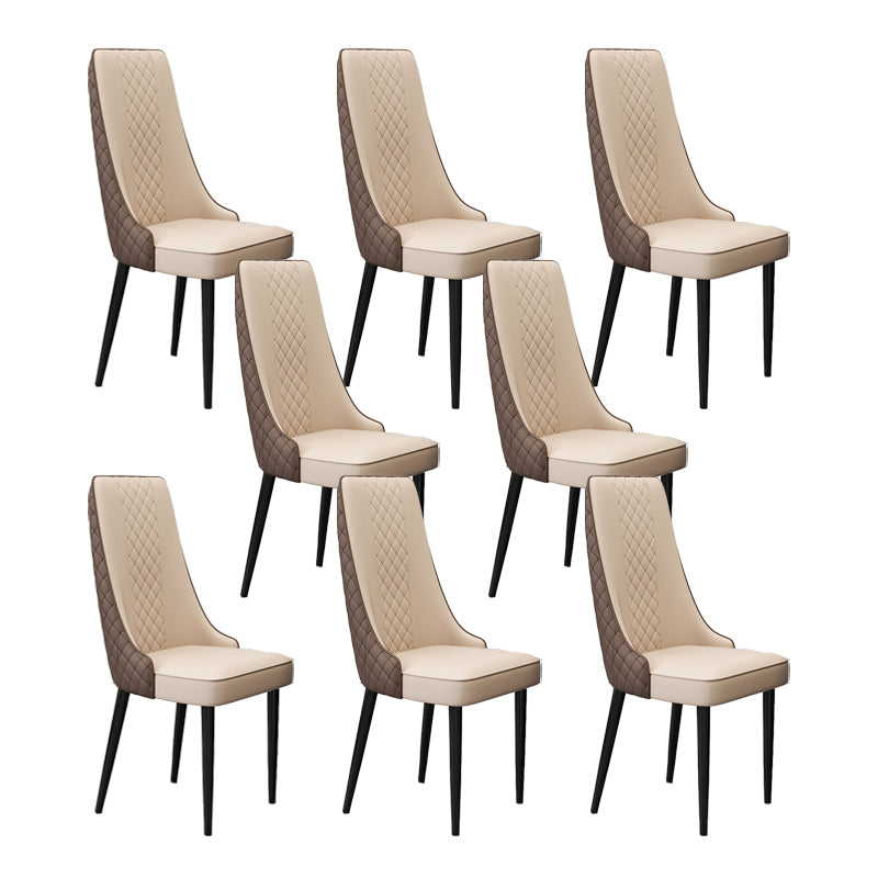 Silla lateral de comedor de tela silla sin brazo moderna para uso de la cocina