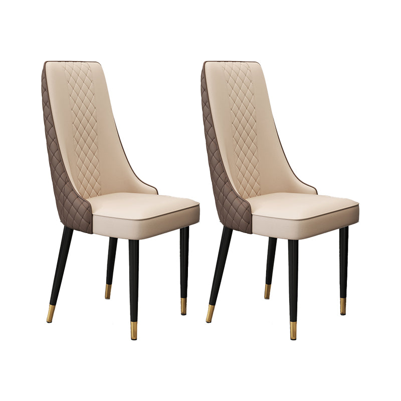 Silla lateral de comedor de tela silla sin brazo moderna para uso de la cocina