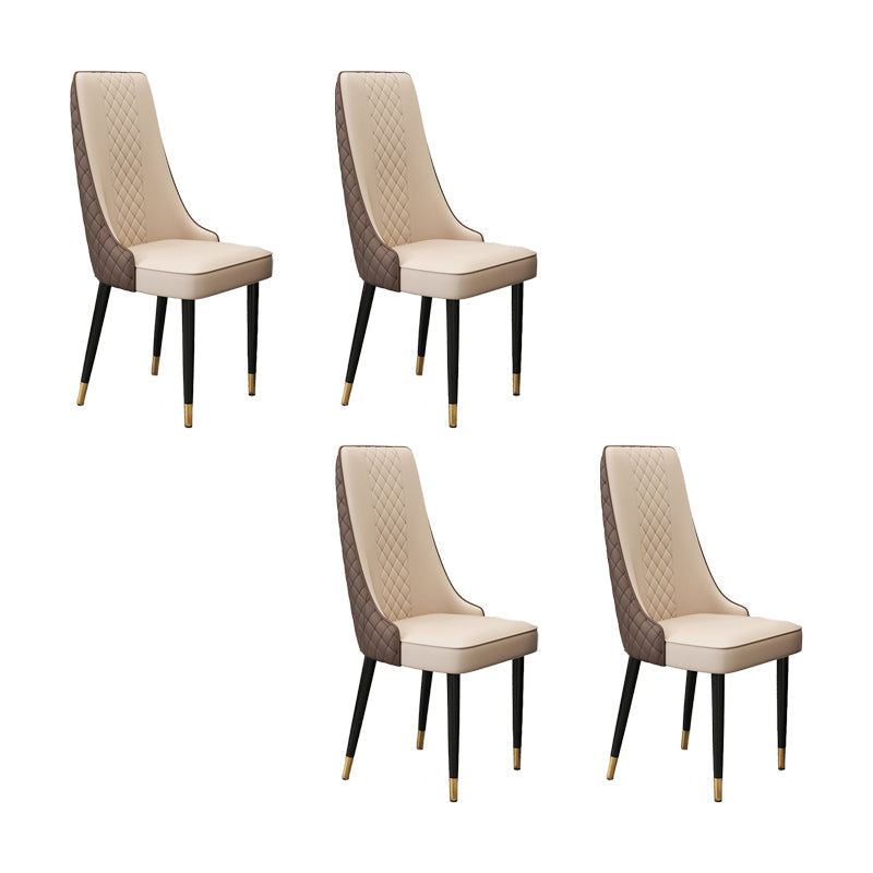 Silla lateral de comedor de tela silla sin brazo moderna para uso de la cocina