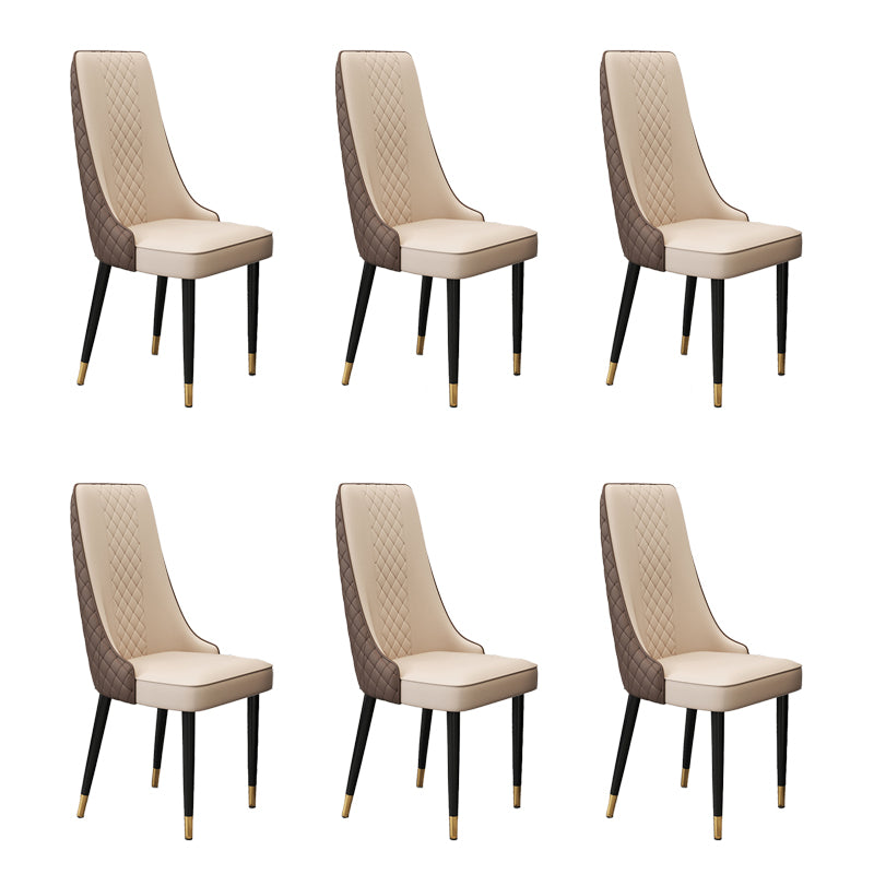 Silla lateral de comedor de tela silla sin brazo moderna para uso de la cocina