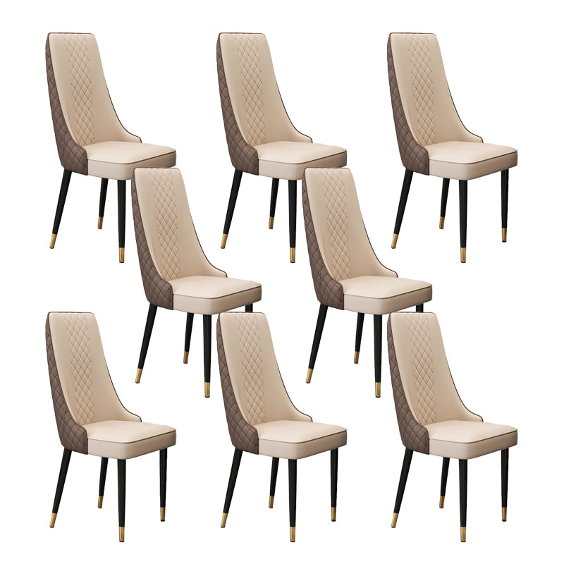 Silla lateral de comedor de tela silla sin brazo moderna para uso de la cocina