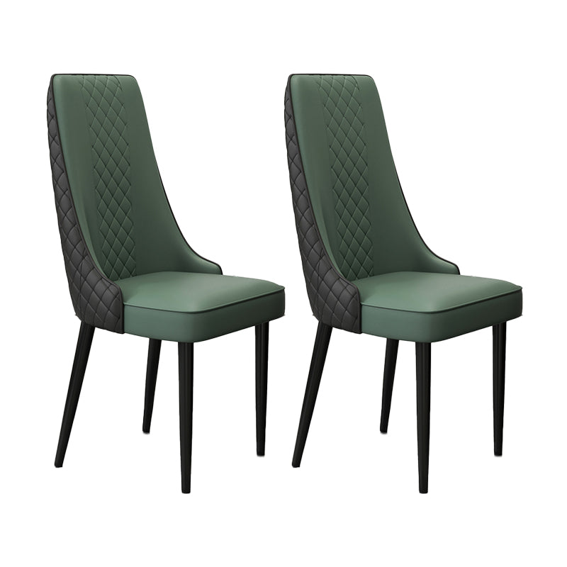 Silla lateral de comedor de tela silla sin brazo moderna para uso de la cocina