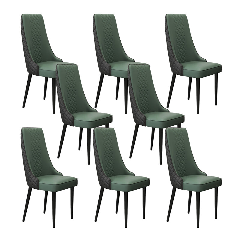 Silla lateral de comedor de tela silla sin brazo moderna para uso de la cocina