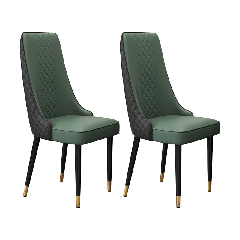 Silla lateral de comedor de tela silla sin brazo moderna para uso de la cocina