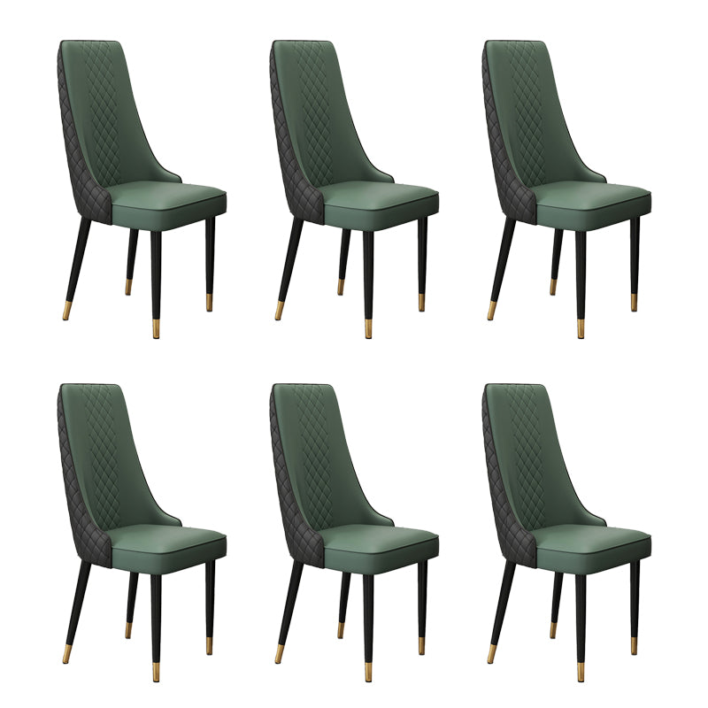 Silla lateral de comedor de tela silla sin brazo moderna para uso de la cocina