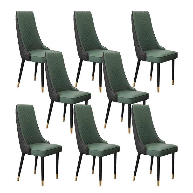 Silla lateral de comedor de tela silla sin brazo moderna para uso de la cocina