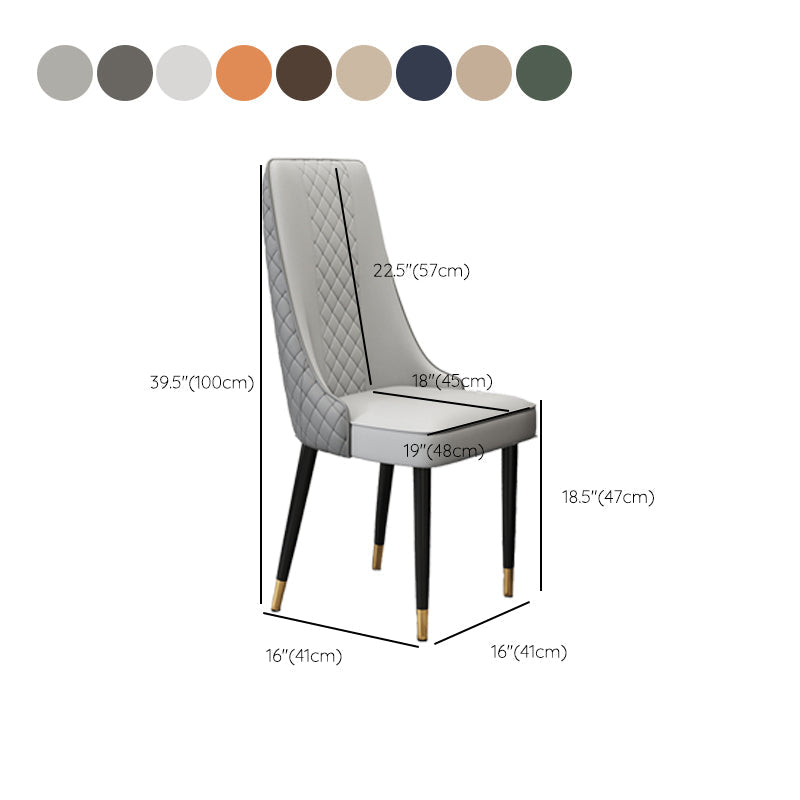 Silla lateral de comedor de tela silla sin brazo moderna para uso de la cocina