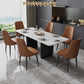 Fabric Dining Chair Modern Parsons Armless Chair for Dining Room
