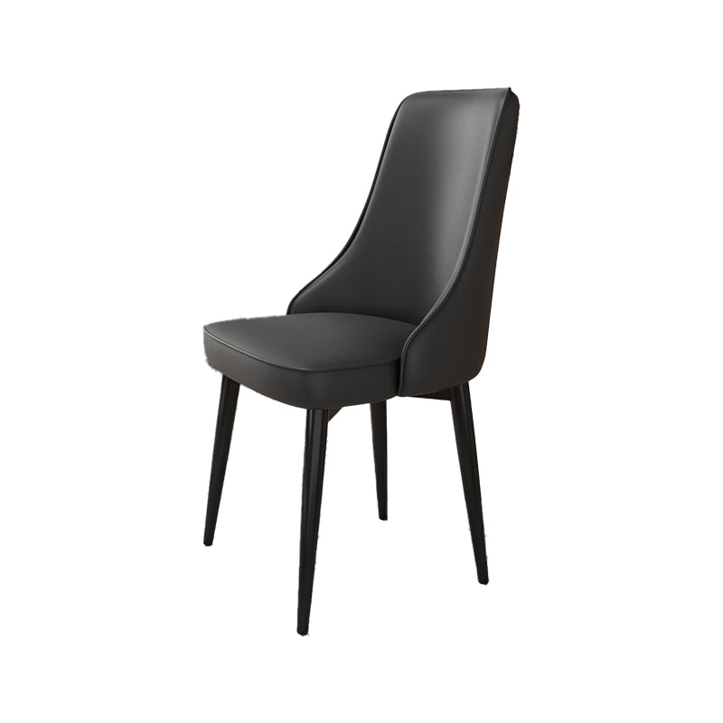 Fabric Dining Chair Modern Parsons Armless Chair for Dining Room