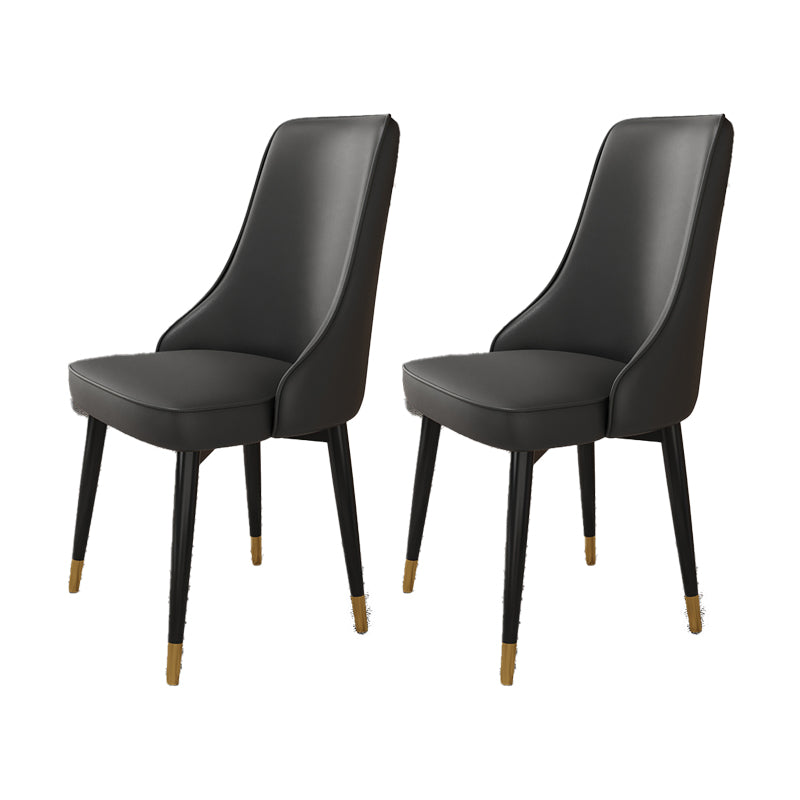 Fabric Dining Chair Modern Parsons Armless Chair for Dining Room