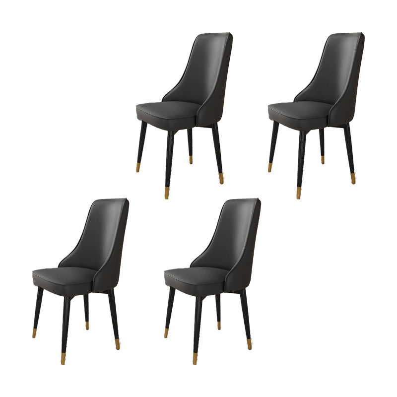 Fabric Dining Chair Modern Parsons Armless Chair for Dining Room