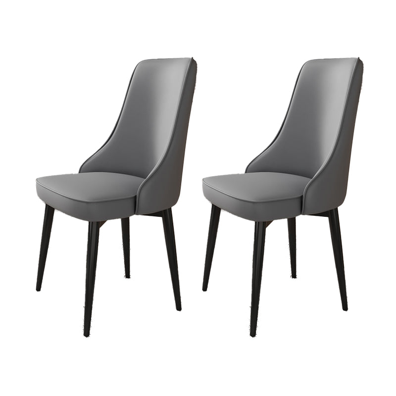 Fabric Dining Chair Modern Parsons Armless Chair for Dining Room