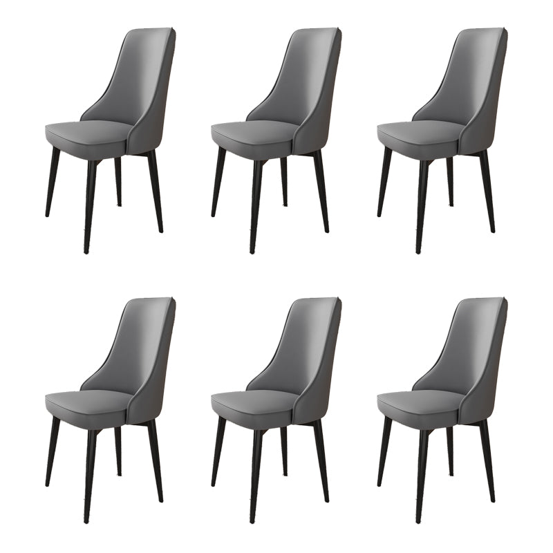 Fabric Dining Chair Modern Parsons Armless Chair for Dining Room