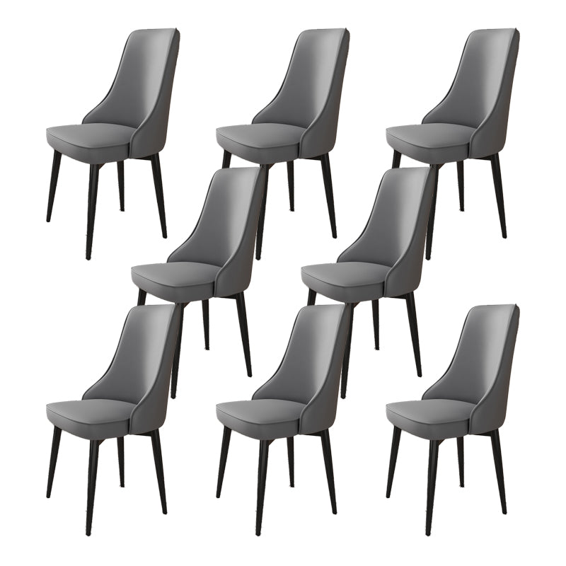 Fabric Dining Chair Modern Parsons Armless Chair for Dining Room